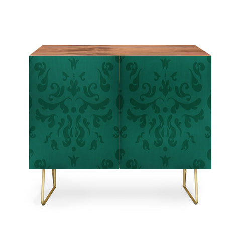 Camilla Foss Modern Damask Green Credenza