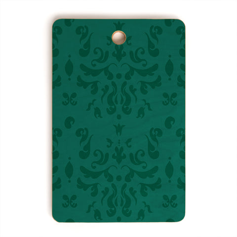 Camilla Foss Modern Damask Green Cutting Board Rectangle