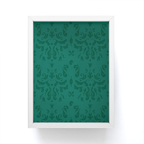Camilla Foss Modern Damask Green Framed Mini Art Print