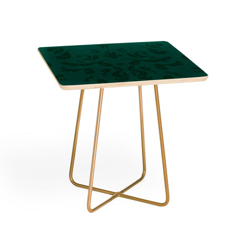 Camilla Foss Modern Damask Green Side Table