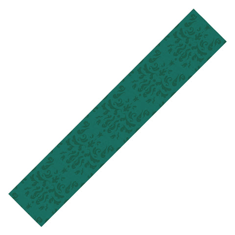 Camilla Foss Modern Damask Green Table Runner