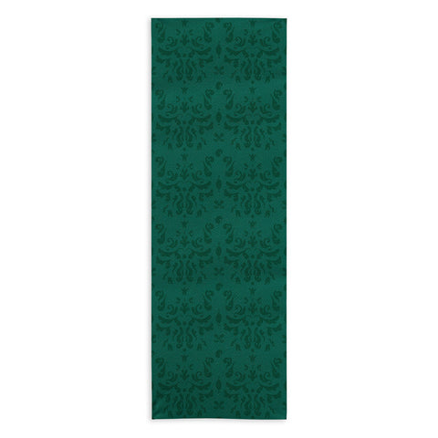 Camilla Foss Modern Damask Green Yoga Towel
