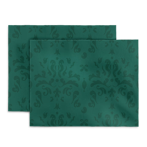 Camilla Foss Modern Damask Green Placemat