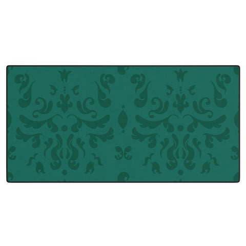Camilla Foss Modern Damask Green Desk Mat