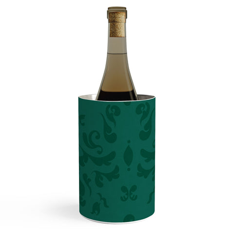 Camilla Foss Modern Damask Green Wine Chiller
