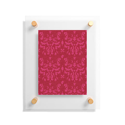 Camilla Foss Modern Damask Pink Floating Acrylic Print