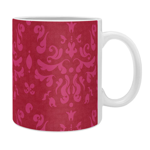 Camilla Foss Modern Damask Pink Coffee Mug