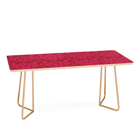 Camilla Foss Modern Damask Pink Coffee Table