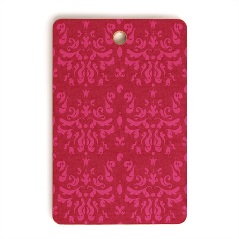 Camilla Foss Modern Damask Pink Cutting Board Rectangle