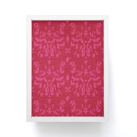 Camilla Foss Modern Damask Pink Framed Mini Art Print