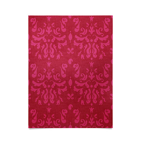 Camilla Foss Modern Damask Pink Poster