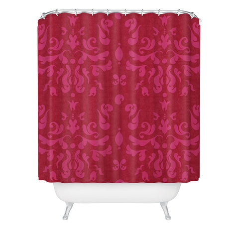 Camilla Foss Modern Damask Pink Shower Curtain