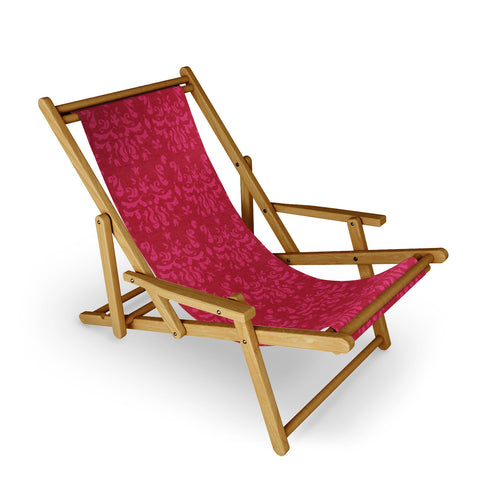 Camilla Foss Modern Damask Pink Sling Chair