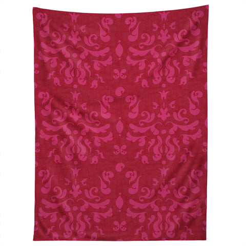Camilla Foss Modern Damask Pink Tapestry