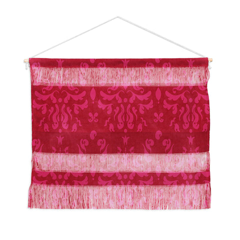 Camilla Foss Modern Damask Pink Wall Hanging Landscape