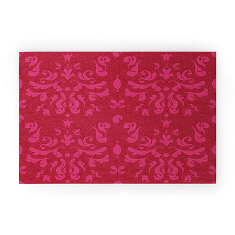 Camilla Foss Modern Damask Pink Welcome Mat