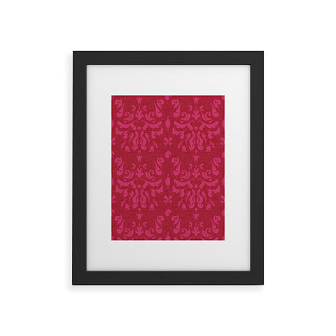 Camilla Foss Modern Damask Pink Framed Art Print