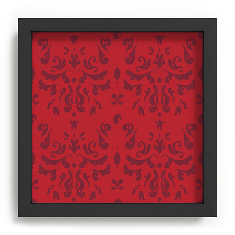 Camilla Foss Modern Damask Red Recessed Framing Square