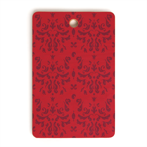 Camilla Foss Modern Damask Red Cutting Board Rectangle