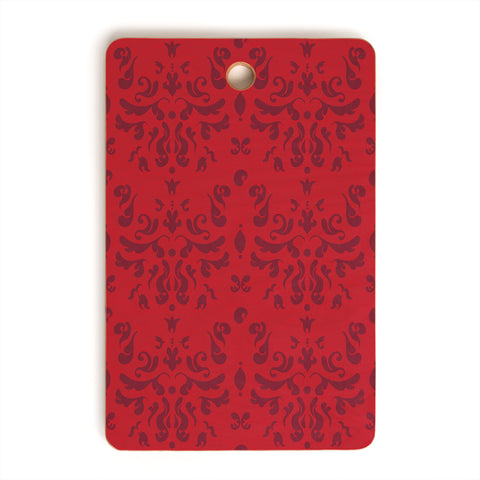 Camilla Foss Modern Damask Red Cutting Board Rectangle