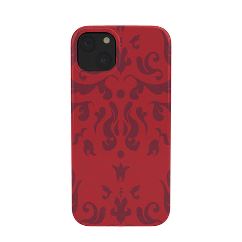 Camilla Foss Modern Damask Red Phone Case