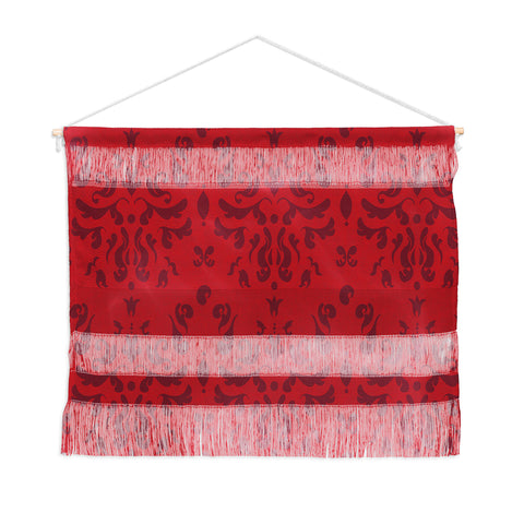 Camilla Foss Modern Damask Red Wall Hanging Landscape