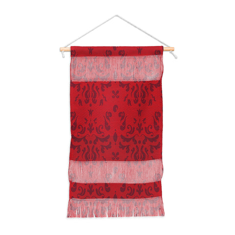 Camilla Foss Modern Damask Red Wall Hanging Portrait