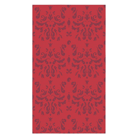 Camilla Foss Modern Damask Red Tablecloth