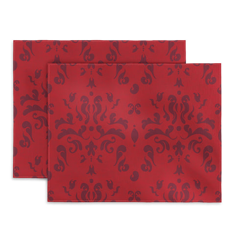 Camilla Foss Modern Damask Red Placemat
