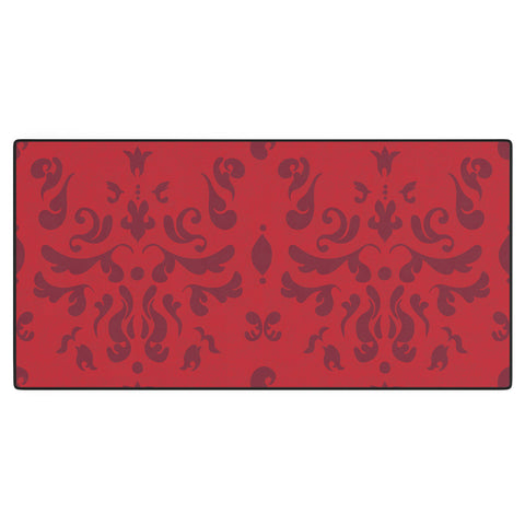 Camilla Foss Modern Damask Red Desk Mat