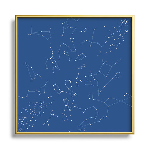 Camilla Foss Northern Sky Square Metal Framed Art Print