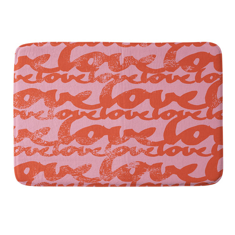 Camilla Foss Pattern of Love Memory Foam Bath Mat