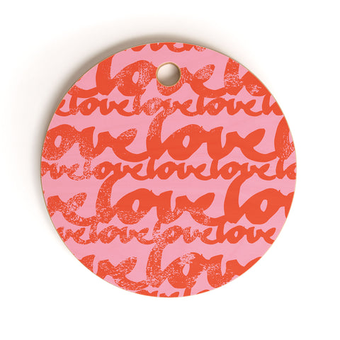 Camilla Foss Pattern of Love Cutting Board Round