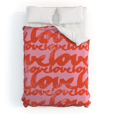 Camilla Foss Pattern of Love Duvet Cover