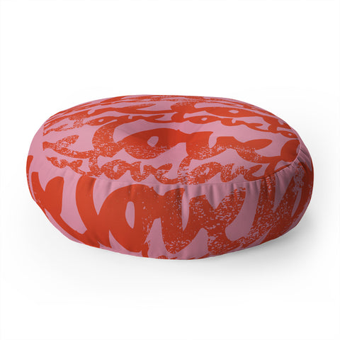 Camilla Foss Pattern of Love Floor Pillow Round