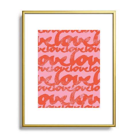 Camilla Foss Pattern of Love Metal Framed Art Print