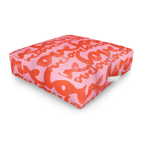 Camilla Foss Pattern of Love Outdoor Floor Cushion