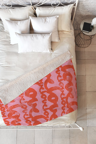 Camilla Foss Pattern of Love Fleece Throw Blanket