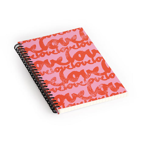 Camilla Foss Pattern of Love Spiral Notebook