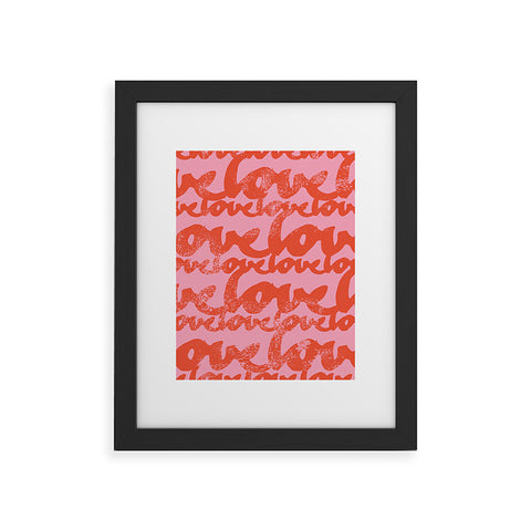 Camilla Foss Pattern of Love Framed Art Print