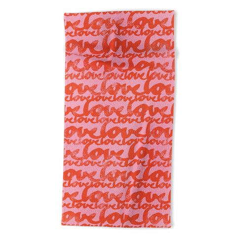 Camilla Foss Pattern of Love Beach Towel