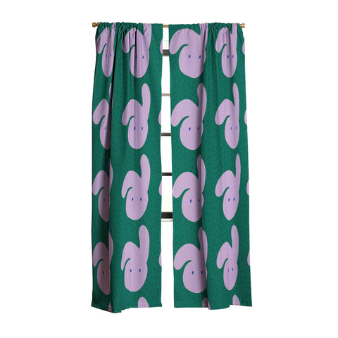 Camilla Foss Pebbles and Rabbit Blackout Window Curtain