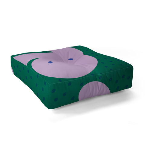 Camilla Foss Pebbles and Rabbit Floor Pillow Square