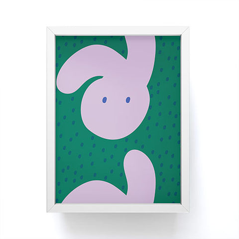 Camilla Foss Pebbles and Rabbit Framed Mini Art Print