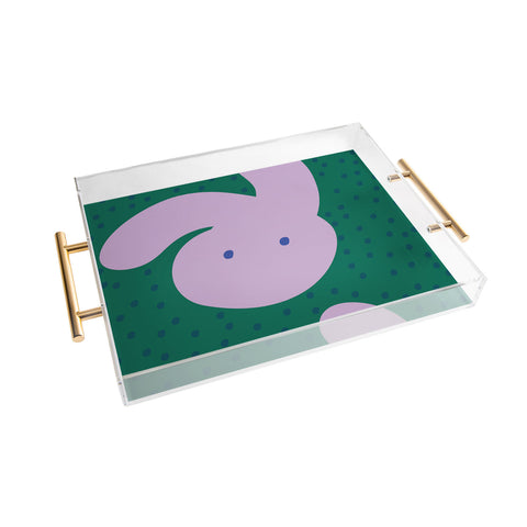 Camilla Foss Pebbles and Rabbit Acrylic Tray