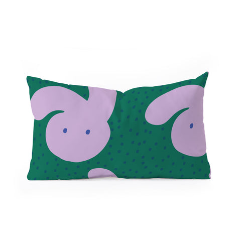 Camilla Foss Pebbles and Rabbit Oblong Throw Pillow
