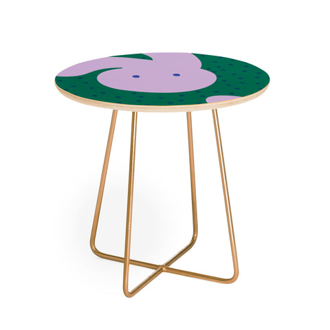 Camilla Foss Pebbles and Rabbit Round Side Table