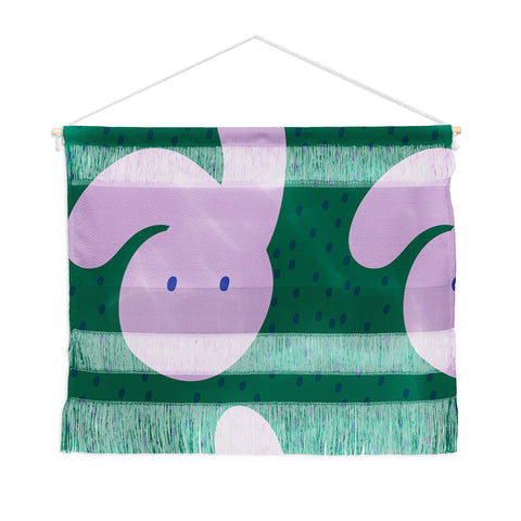 Camilla Foss Pebbles and Rabbit Wall Hanging Landscape