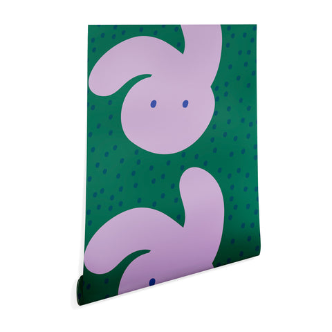 Camilla Foss Pebbles and Rabbit Wallpaper