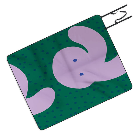 Camilla Foss Pebbles and Rabbit Picnic Blanket